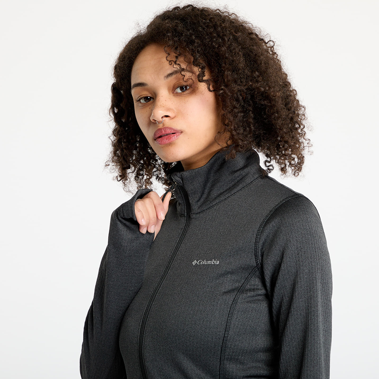 Bluzy z kapturem Columbia W Park View™ Grid Fleece Full Zip Black Heather