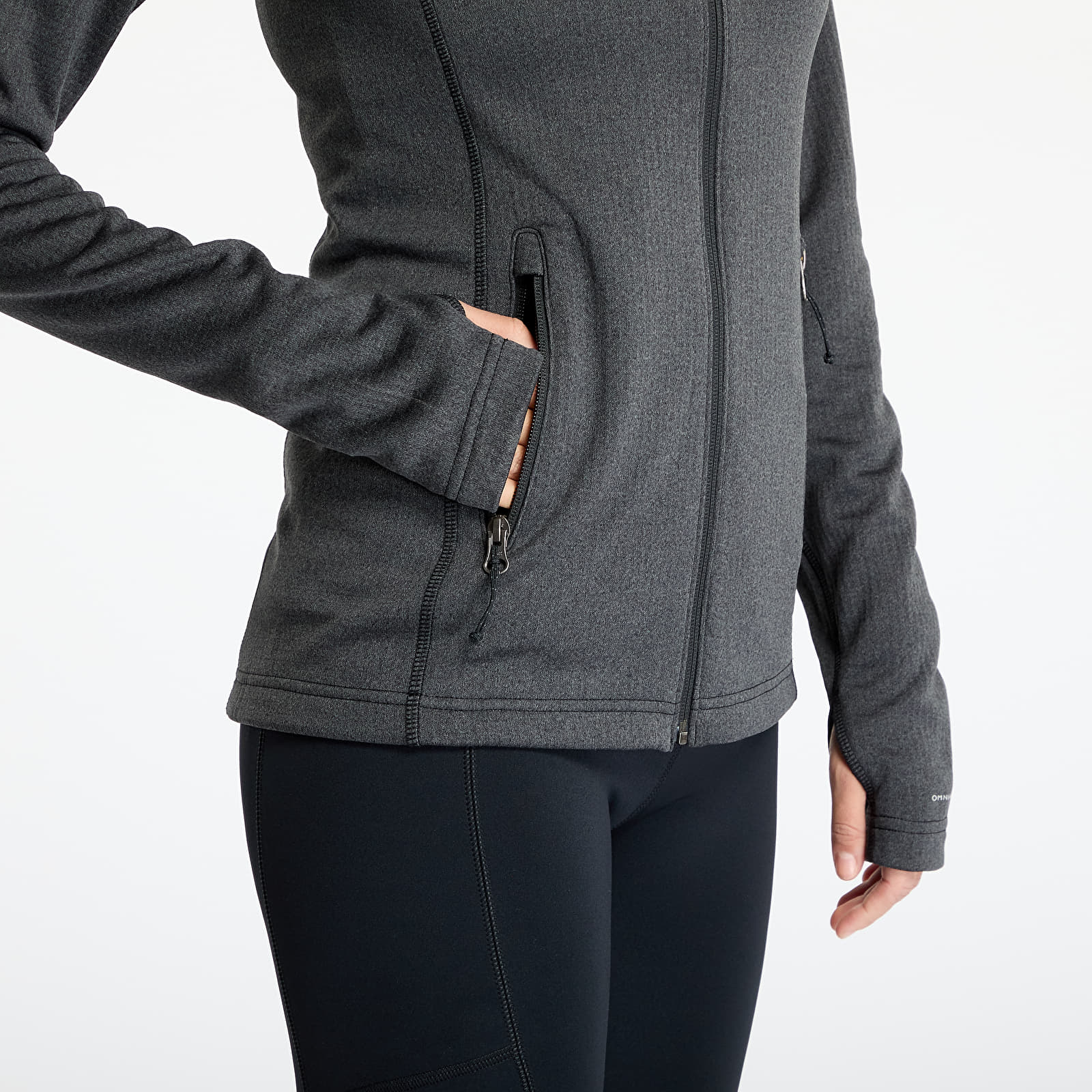 Bluzy z kapturem Columbia W Park View™ Grid Fleece Full Zip Black Heather