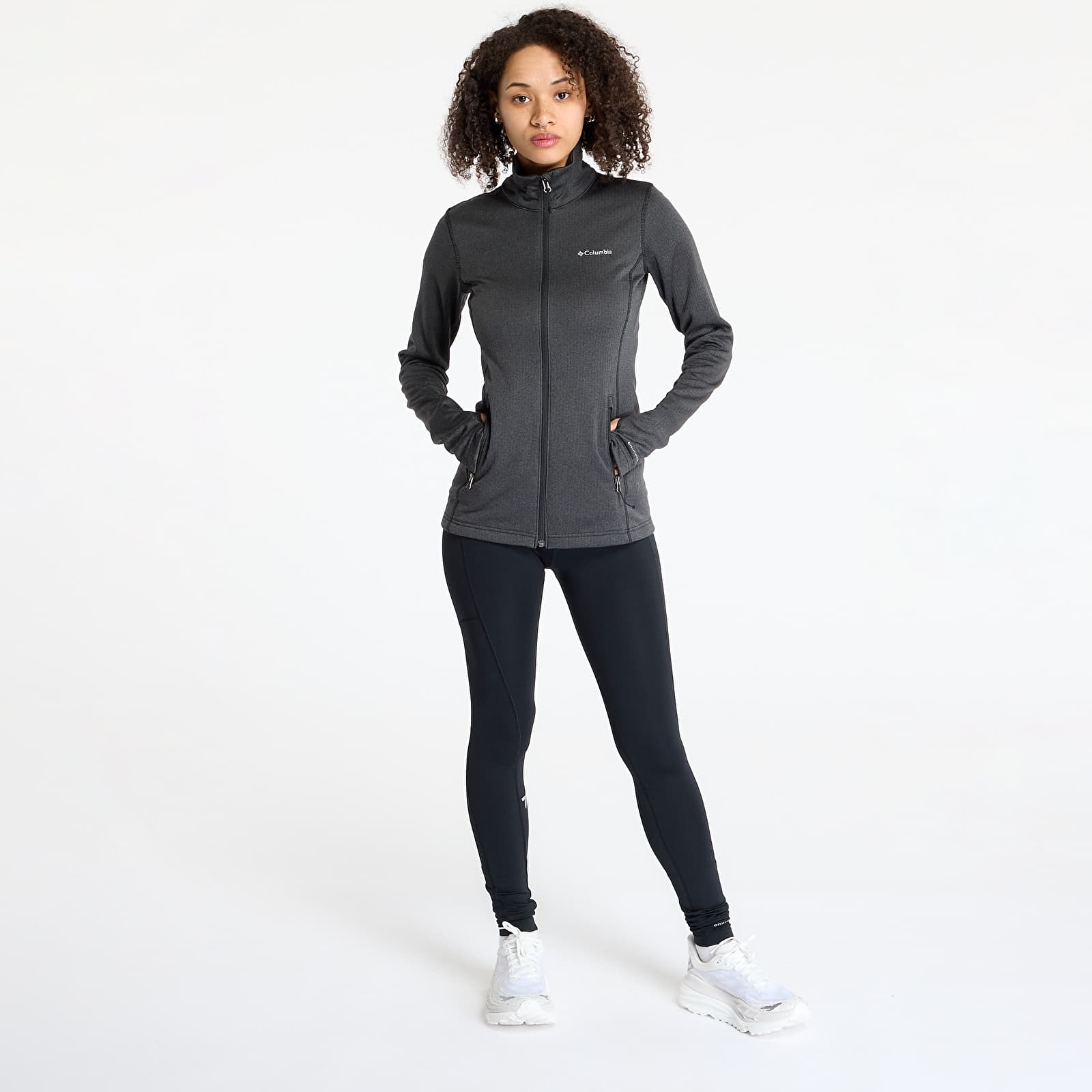 Bluzy z kapturem Columbia W Park View™ Grid Fleece Full Zip Black Heather