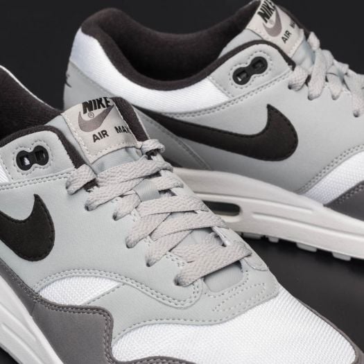 Men s shoes Nike Air Max 1 White Black Wolf Grey Gunsmoke Footshop