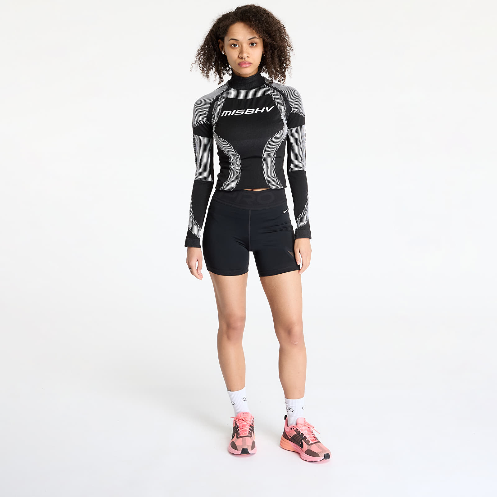 Šortky Nike Pro Sculpt Women's High-Waisted 5" Biker Shorts Black/ White