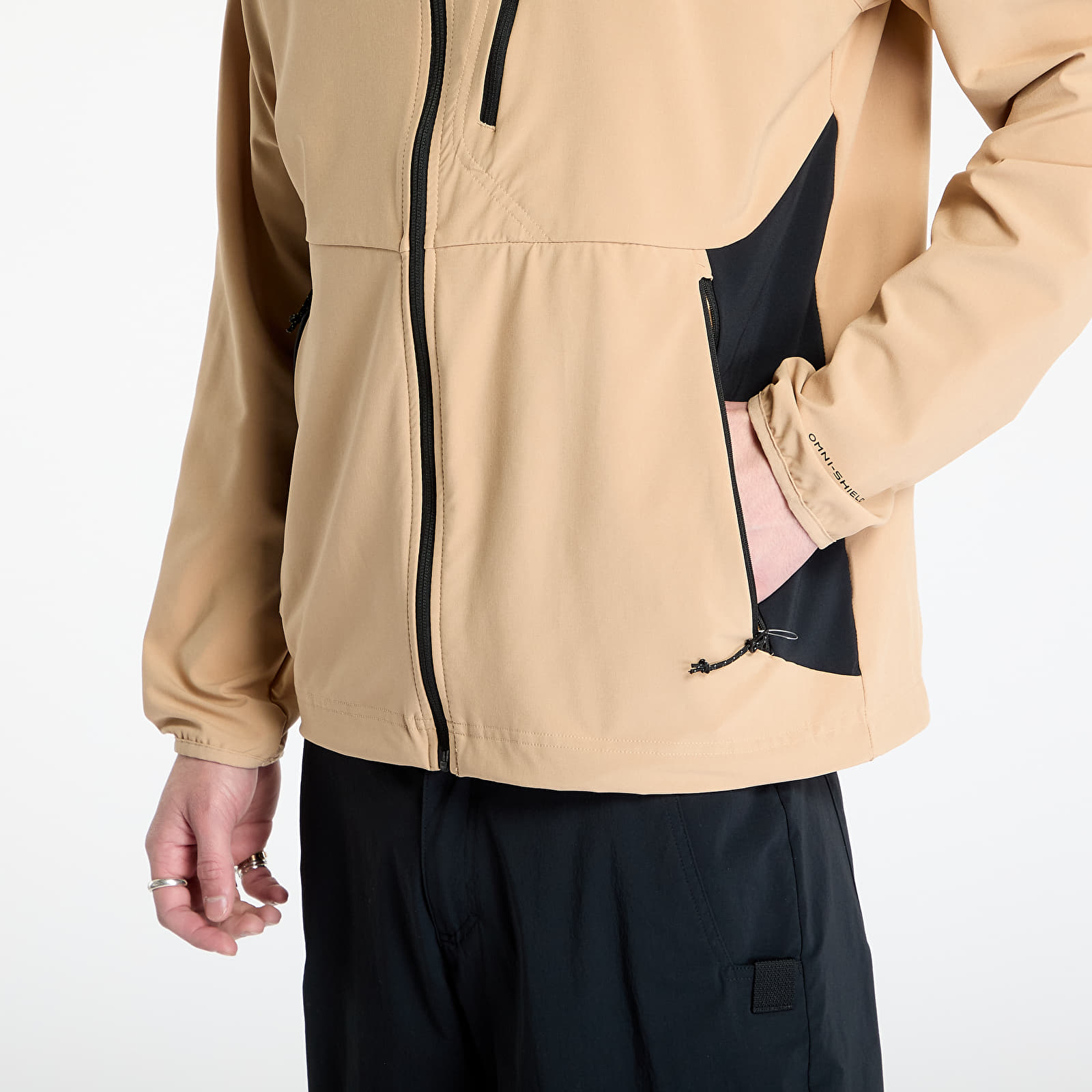 Pánské bundy Columbia Triple Canyon™ Hooded Jacket Canoe/ Black