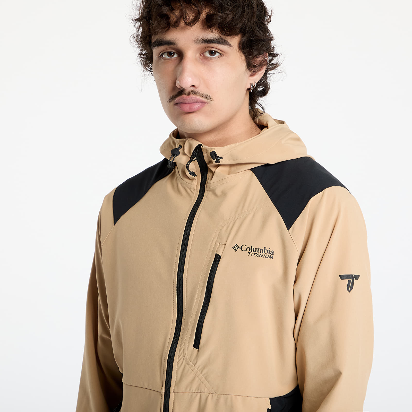 Pánské bundy Columbia Triple Canyon™ Hooded Jacket Canoe/ Black