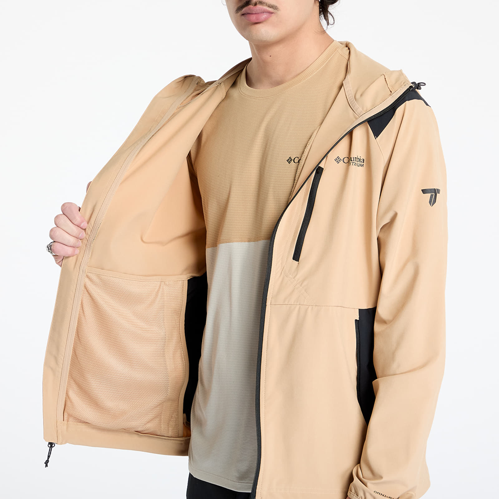 Pánské bundy Columbia Triple Canyon™ Hooded Jacket Canoe/ Black
