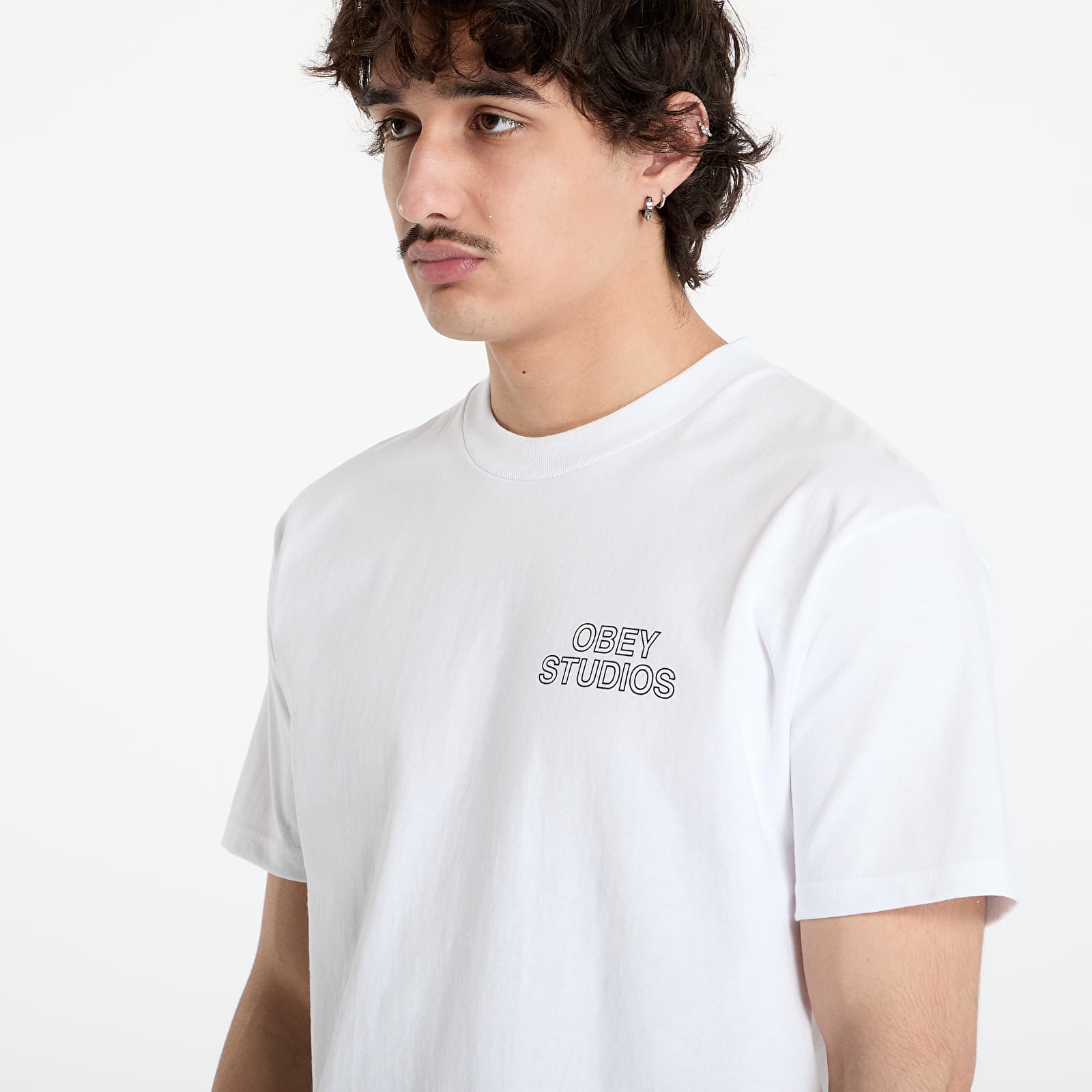 Männer T-Shirts OBEY Studios Palette T-Shirt White