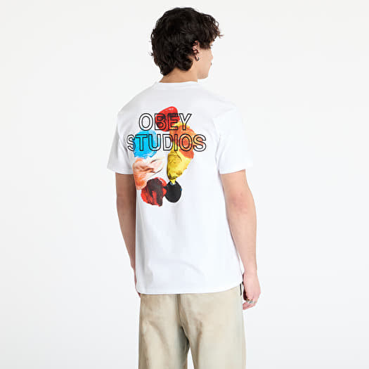 Magliette da uomo OBEY Studios Palette T-Shirt White Footshop - Main Image