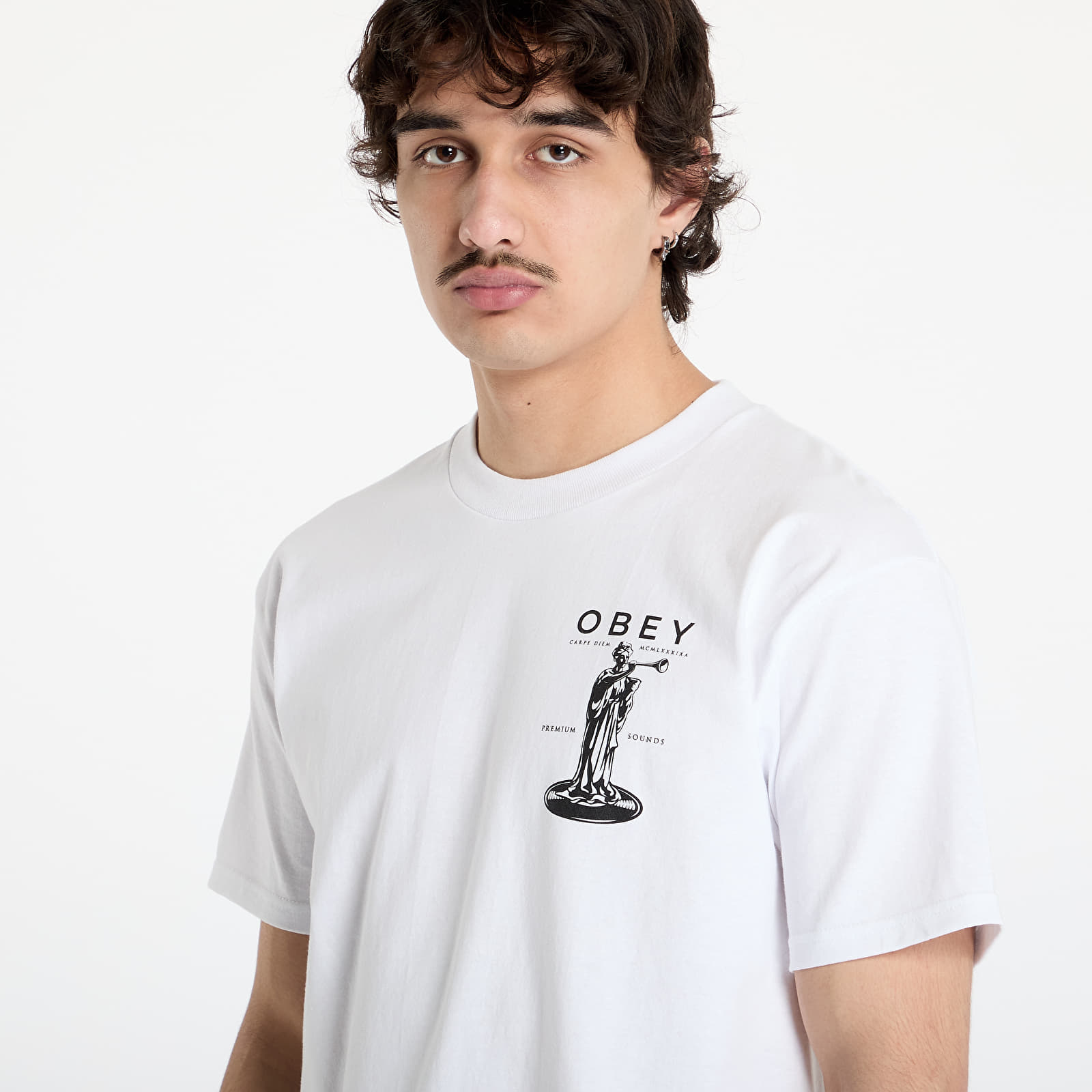 T-shirty męskie OBEY Premium Sounds T-Shirt White