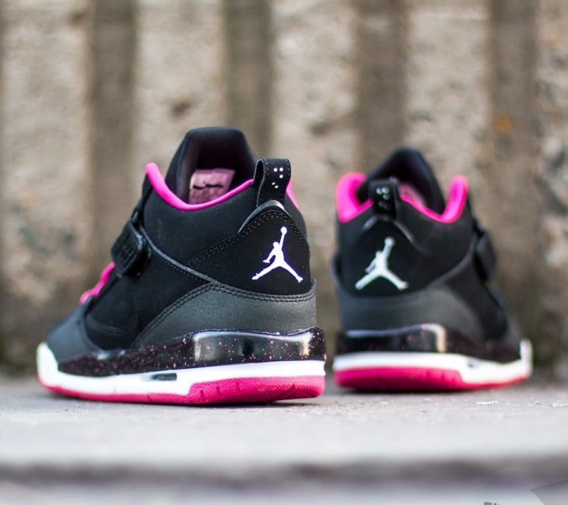 Women s shoes Jordan Flight 45 GG Black White Vivid Pink Footshop