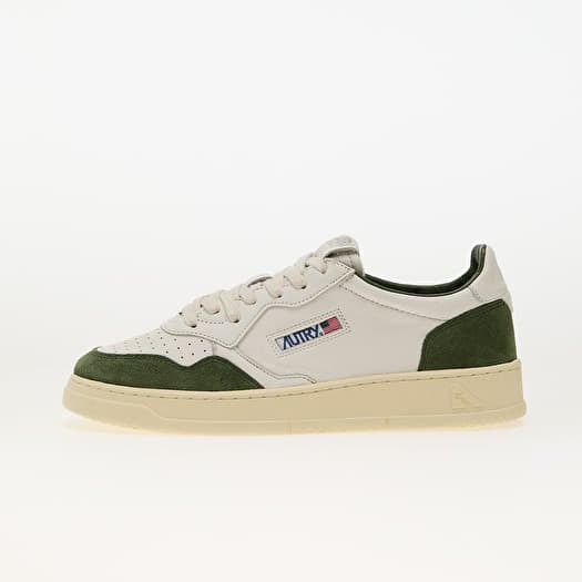 Autry Medalist Low Man Goat/ Suede White/ Milit