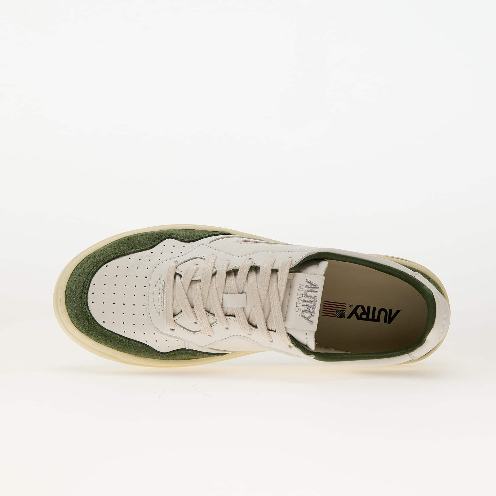 Herren Sneaker und Schuhe Autry Medalist Low Man Goat/ Suede White/ Milit