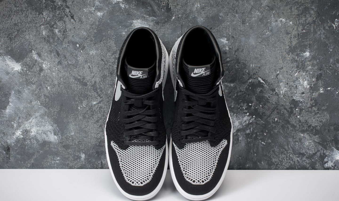 Nike air jordan 1 retro high flyknit black shadow sale