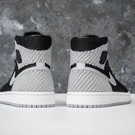 Women s shoes Air Jordan 1 Retro Hi Flyknit BG Black Wolf Grey White Footshop