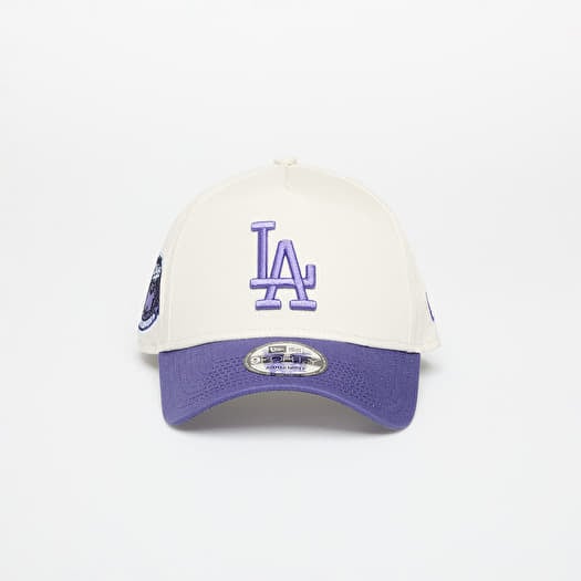 Mütze New Era Aframe MLB Ws Patch Los Angeles Dodgers Ivory/ Purple