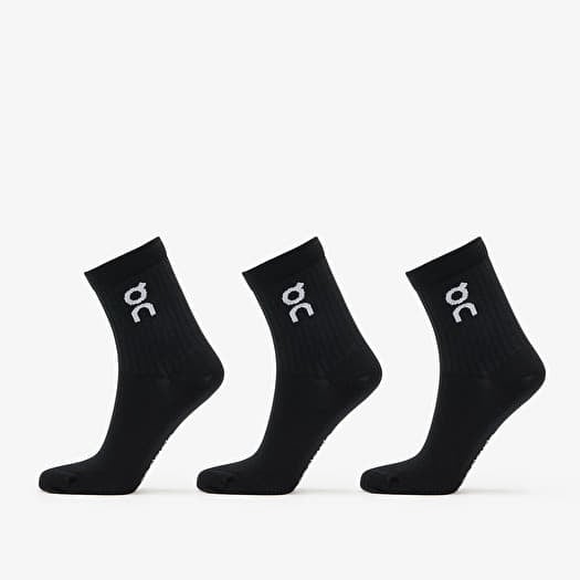 On Logo Sock High 3-Pack Black
