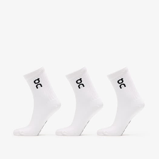 On Logo Sock High 3-Pack White
