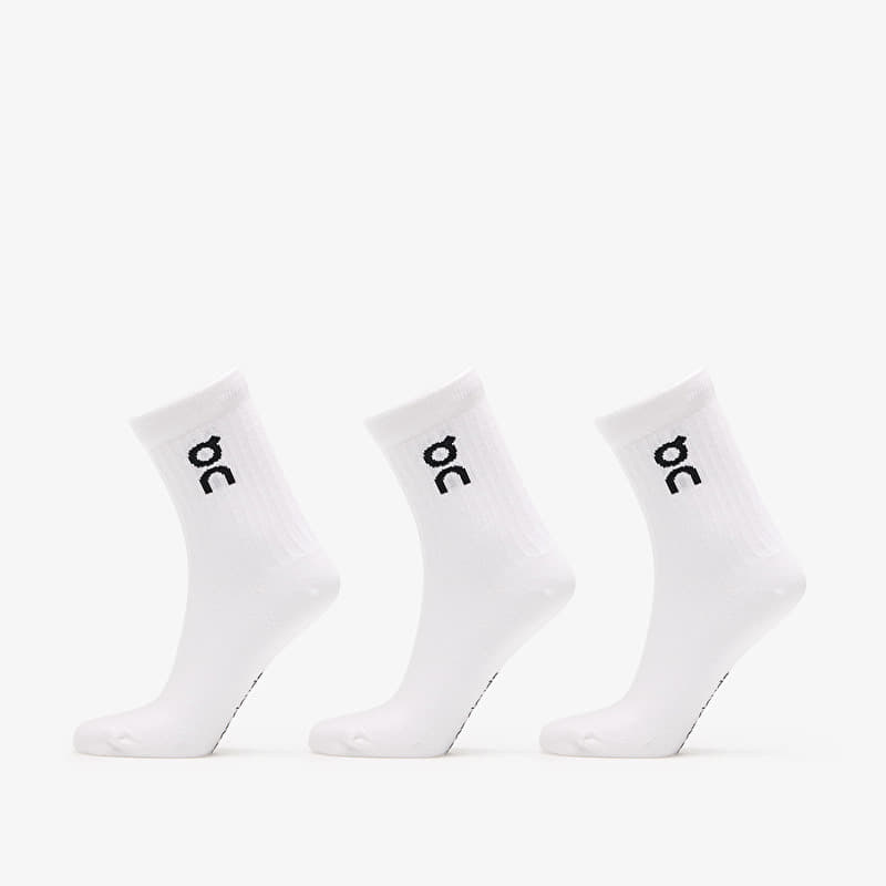 On Logo Sock High 3-Pack White