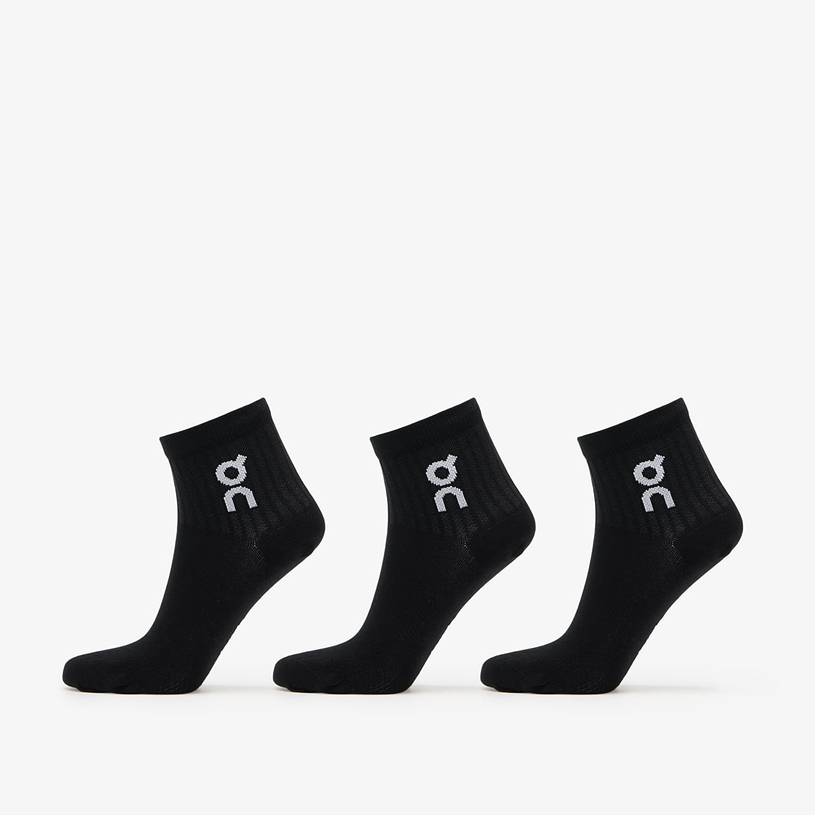 Ponožky On Logo Sock Mid 3-Pack Black