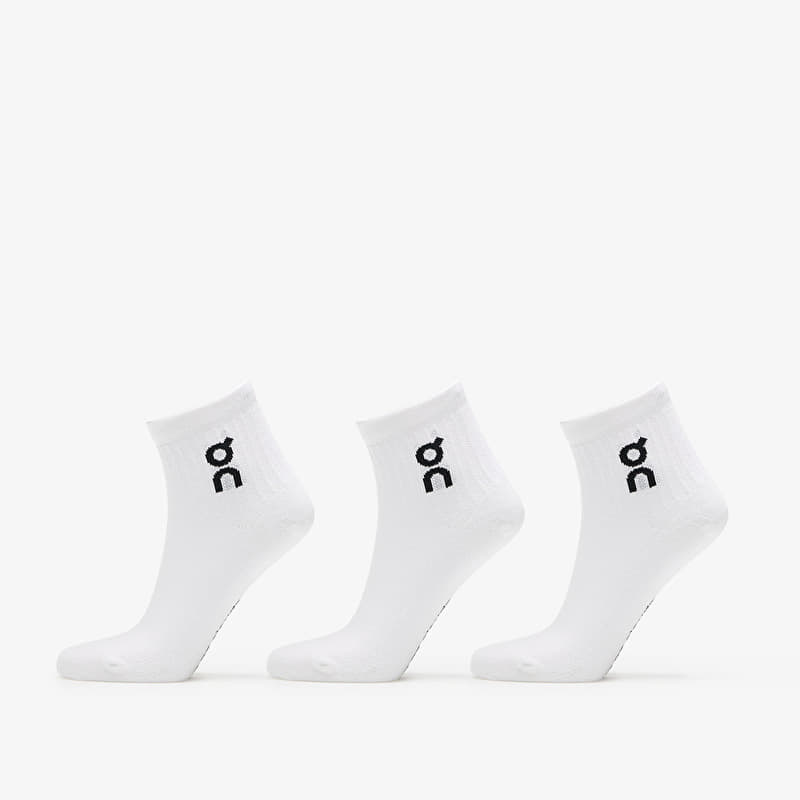 On Logo Sock Mid 3-Pack White