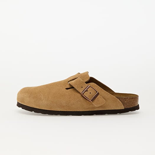 Birkenstock Boston Suede Leather Latte Cream