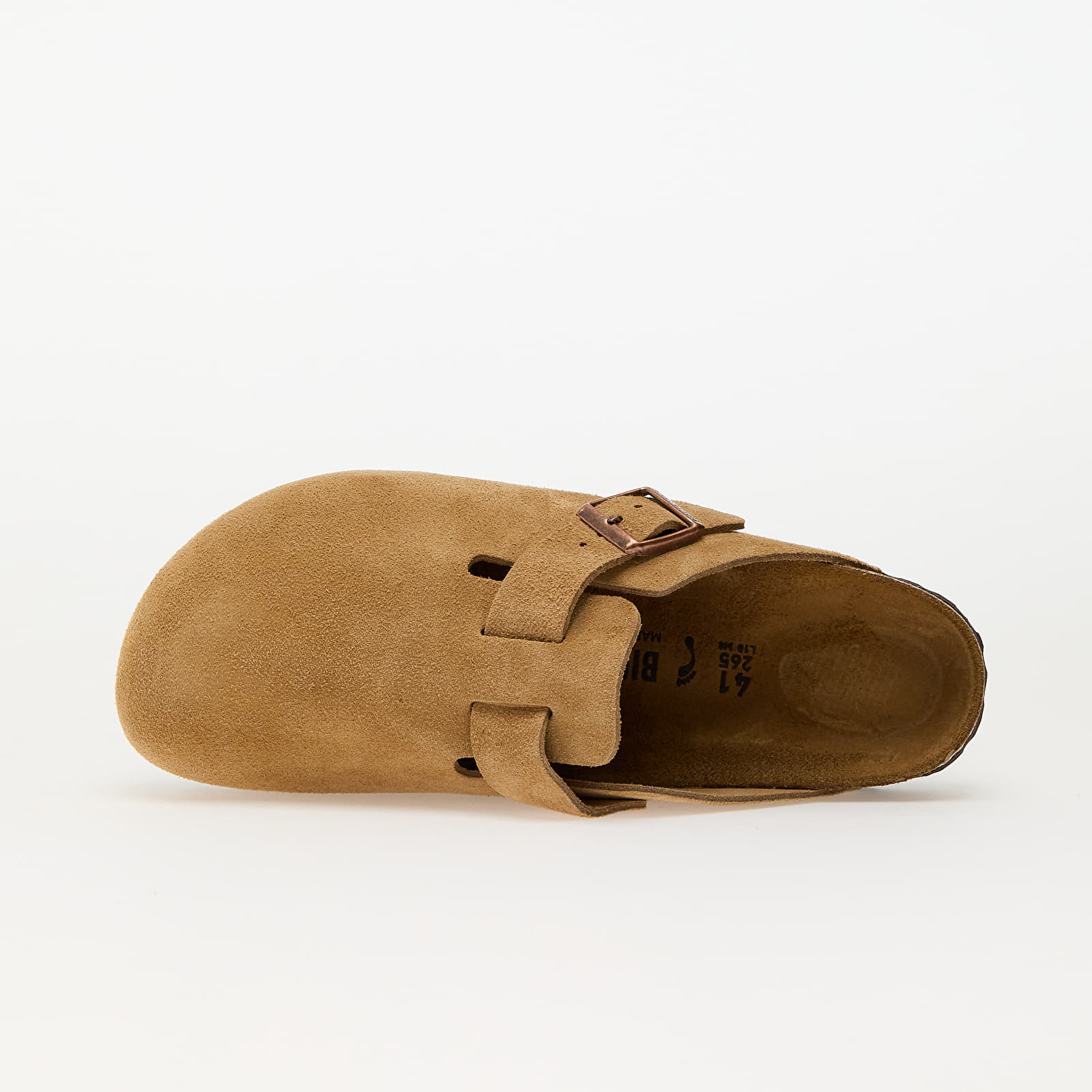 Women's shoes Birkenstock Boston Suede Leather Latte Cream