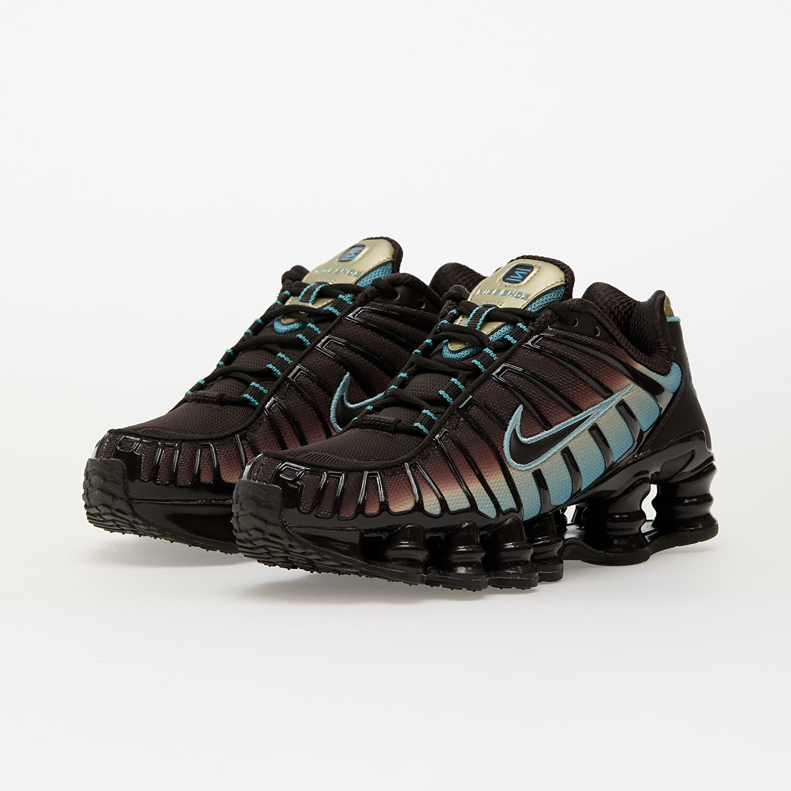 Women's shoes Nike W Shox TL Velvet Brown/ Denim Turq-Desert Khaki
