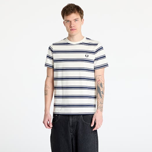 T-shirt FRED PERRY Fine Stripe T-Shirt Ecru