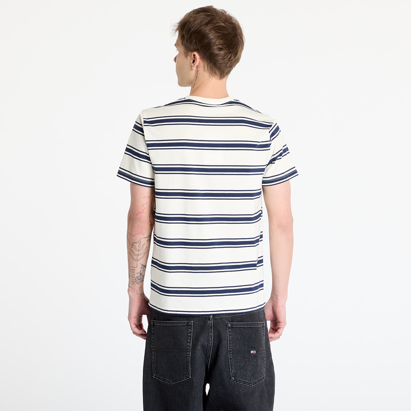 T-shirts FRED PERRY Fine Stripe T-Shirt Ecru