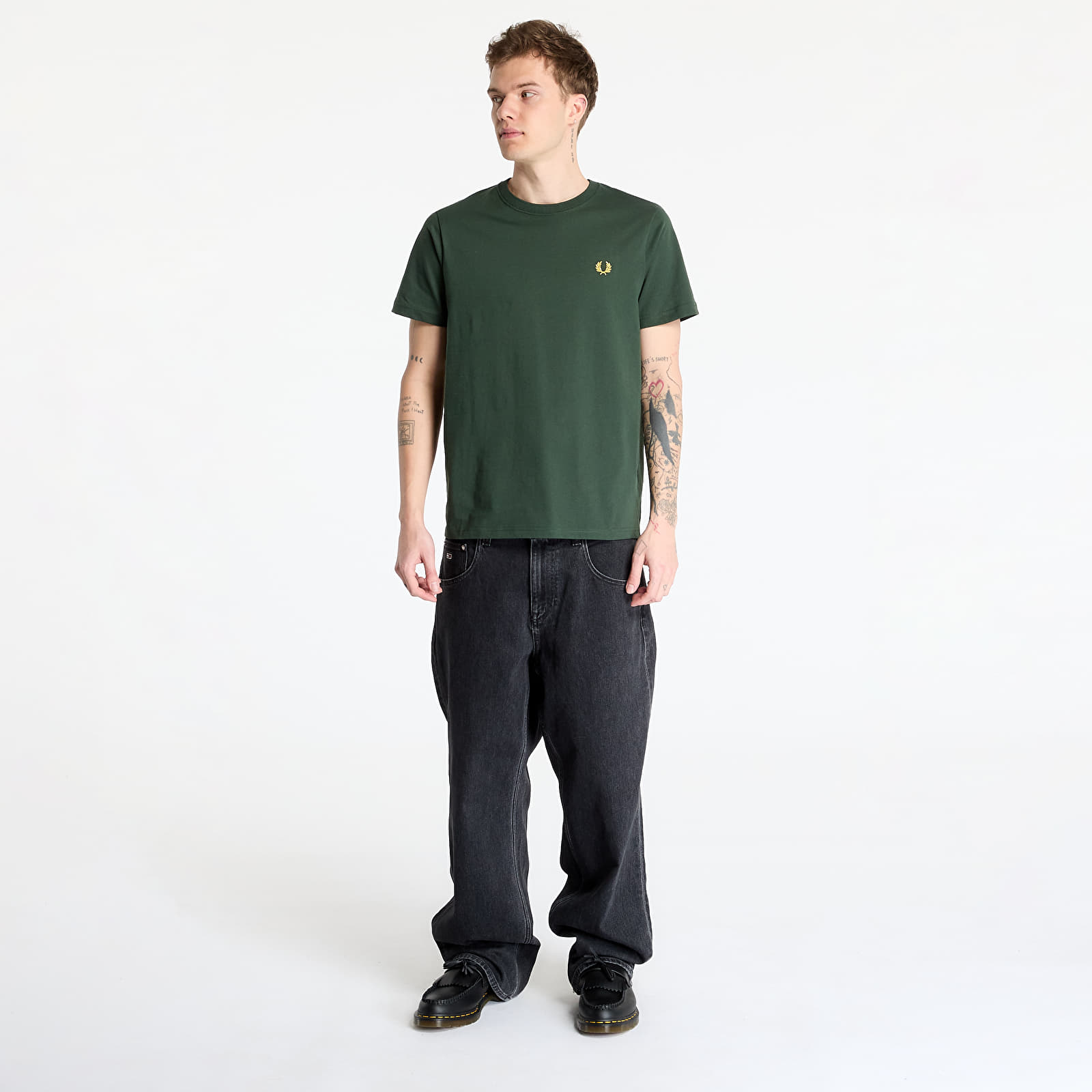 T-shirty męskie FRED PERRY Crew Neck T-Shirt Court Green