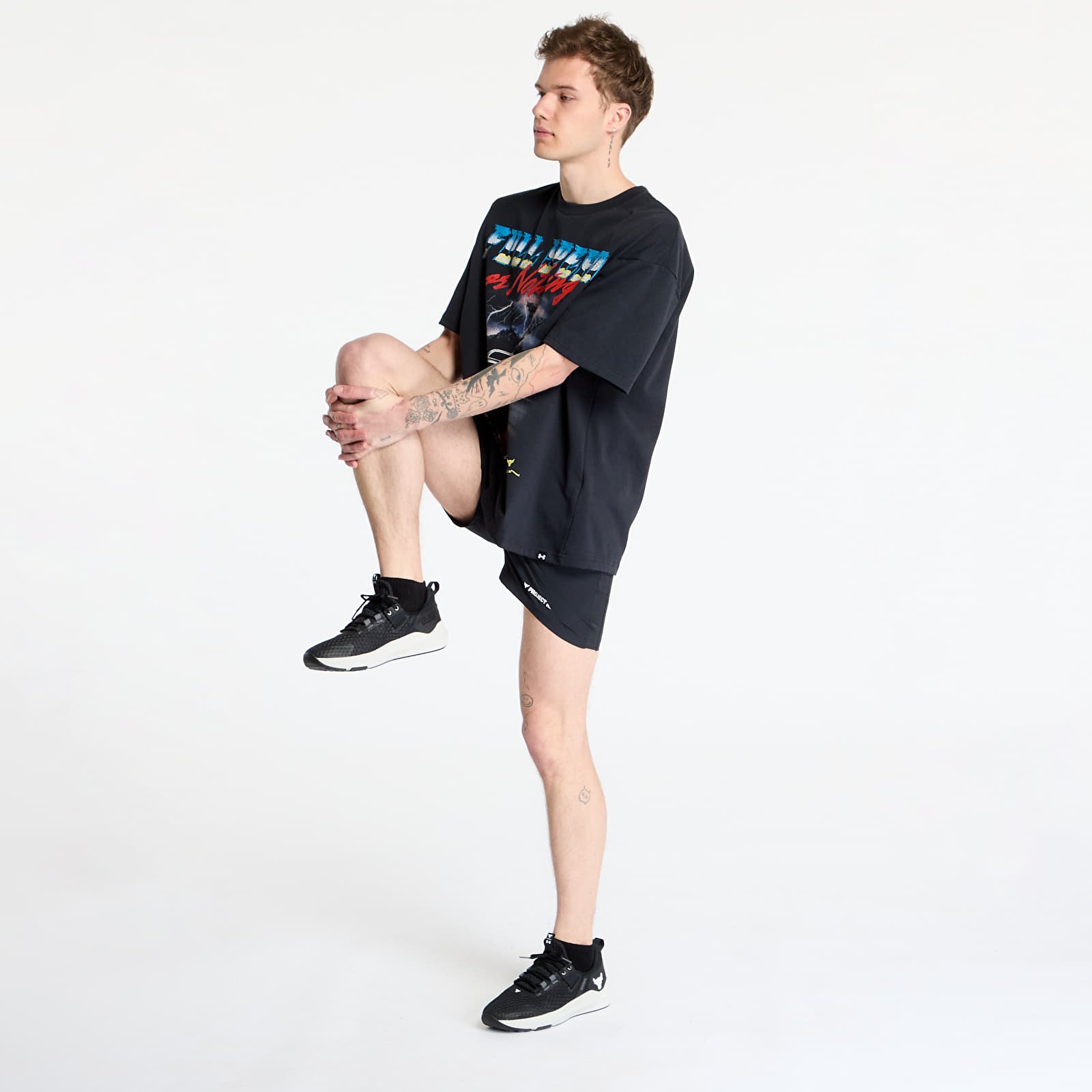 Trička Under Armour Project Rock Heavyweight T-Shirt Black