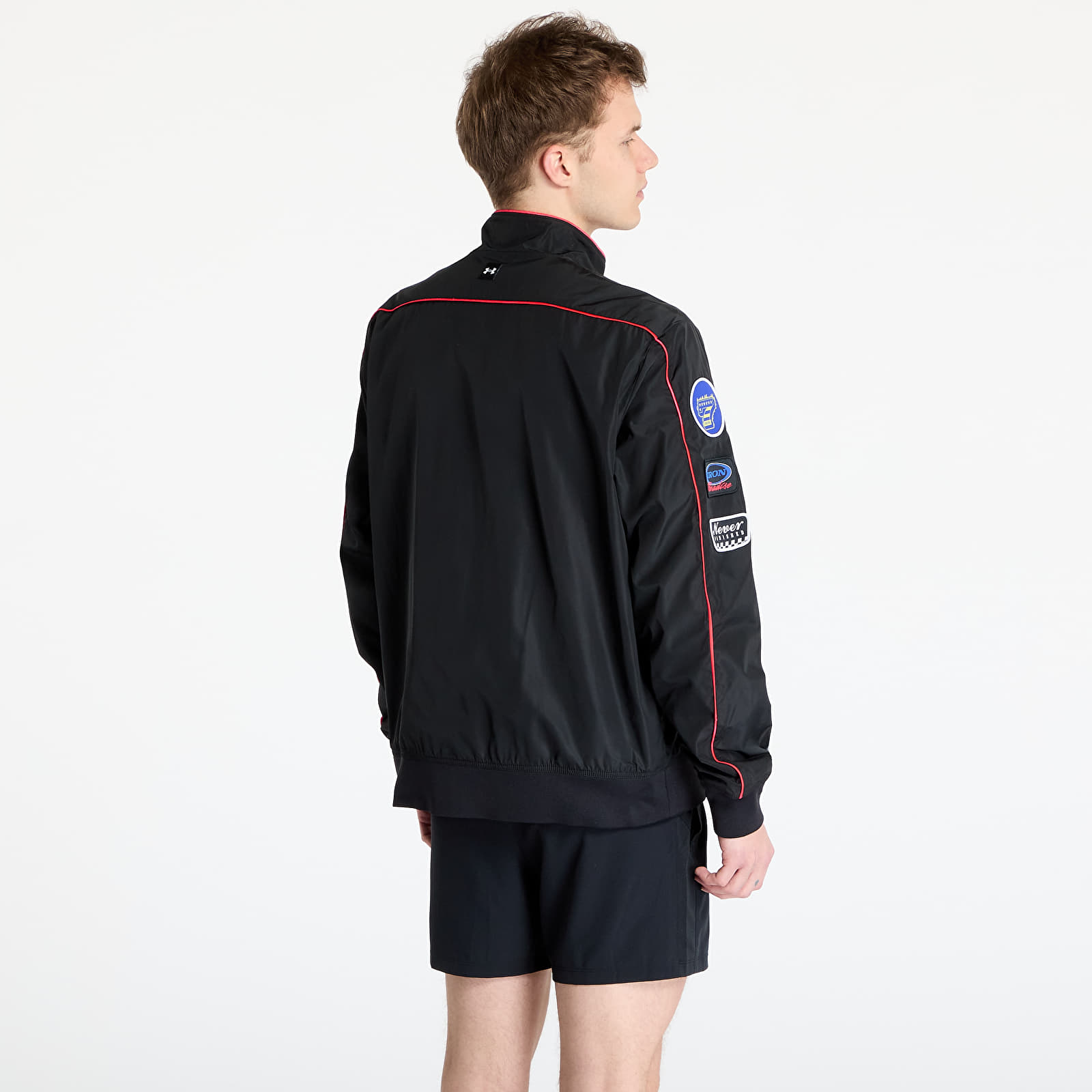 Pánské bundy Under Armour Project Rock Warmup Jacket Black