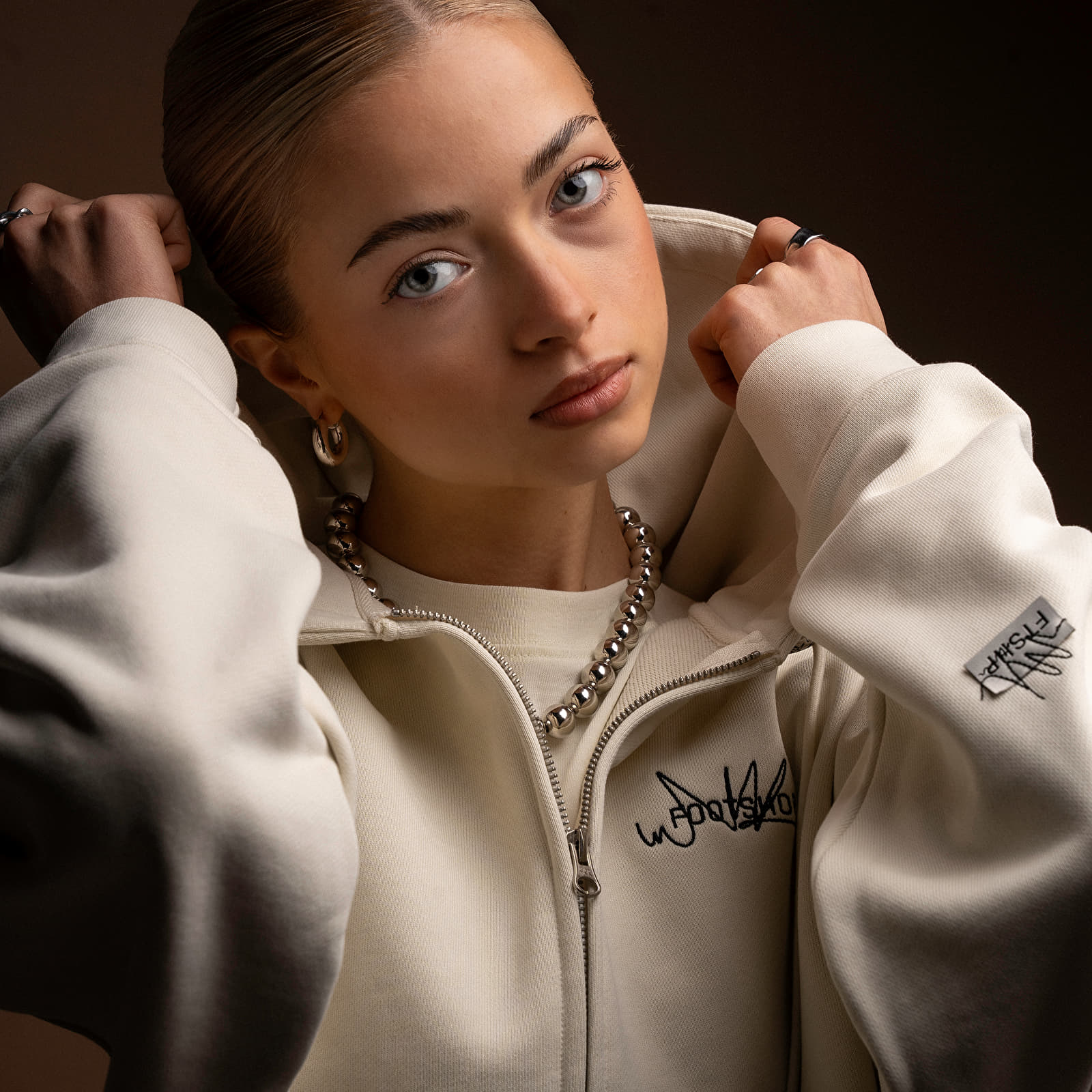 Bluzy FTSHP Everyday Zip Hoodie UNISEX Oyster White