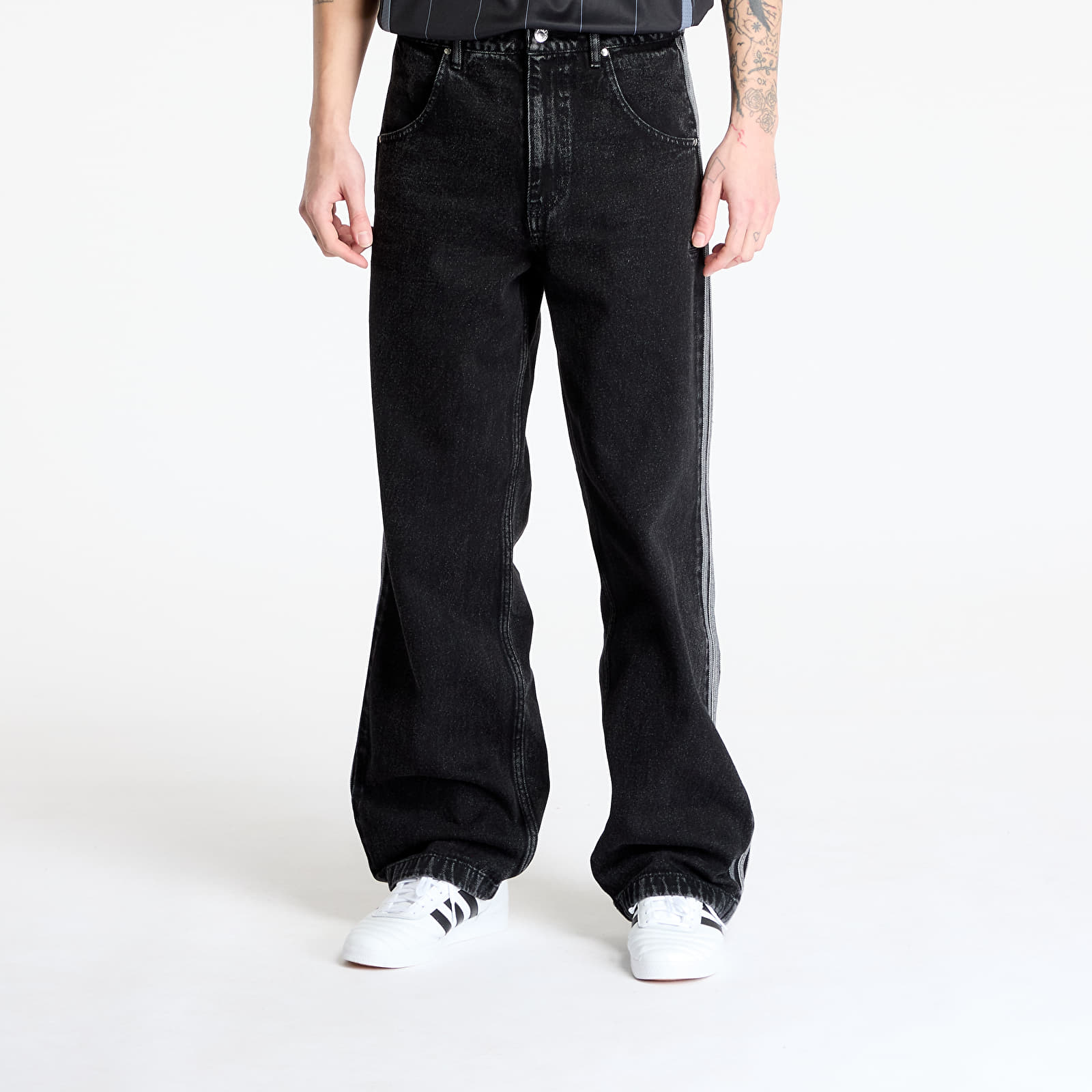 Džíny adidas Firebird Adicolor Denim Pants True Black Denim