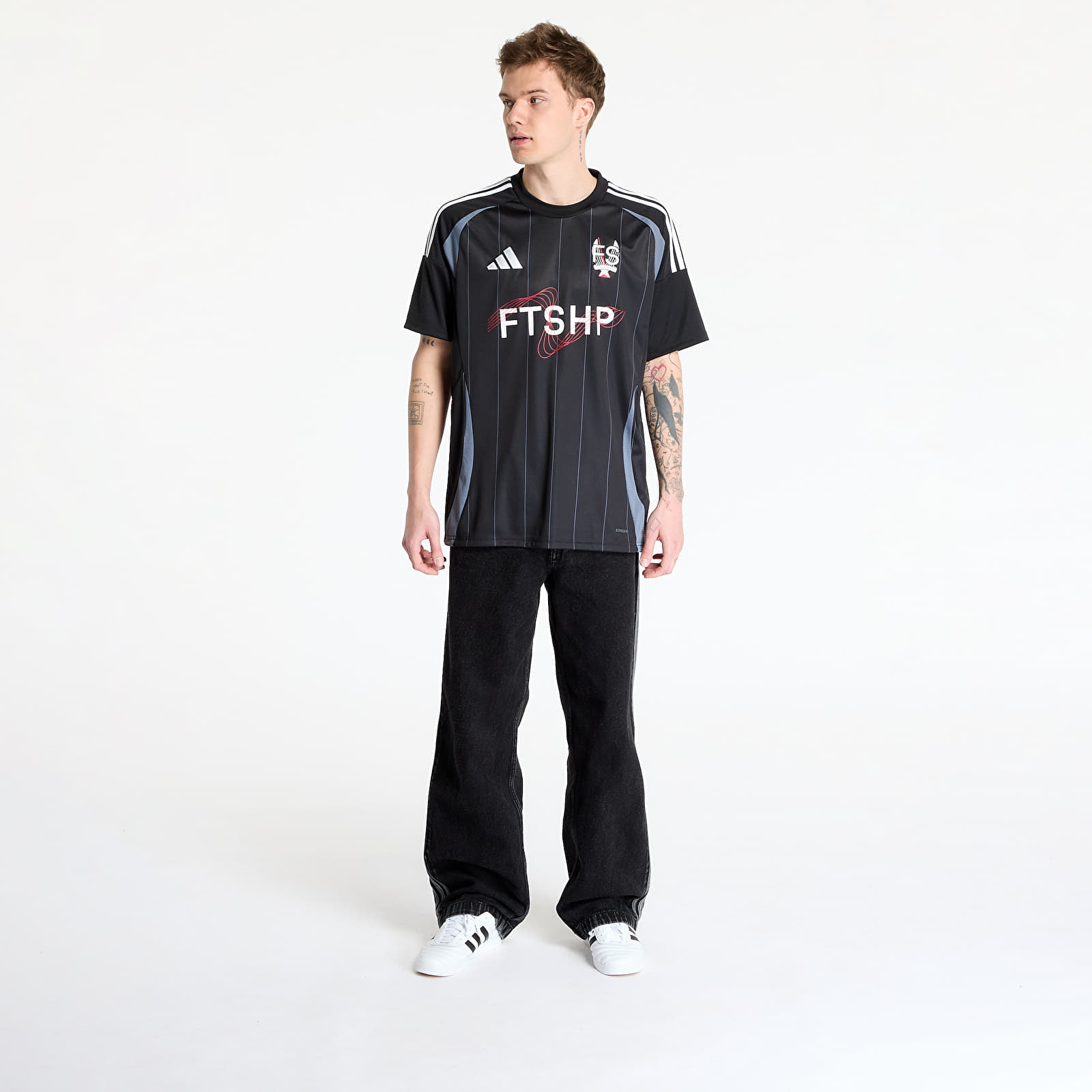 Džíny adidas Firebird Adicolor Denim Pants True Black Denim