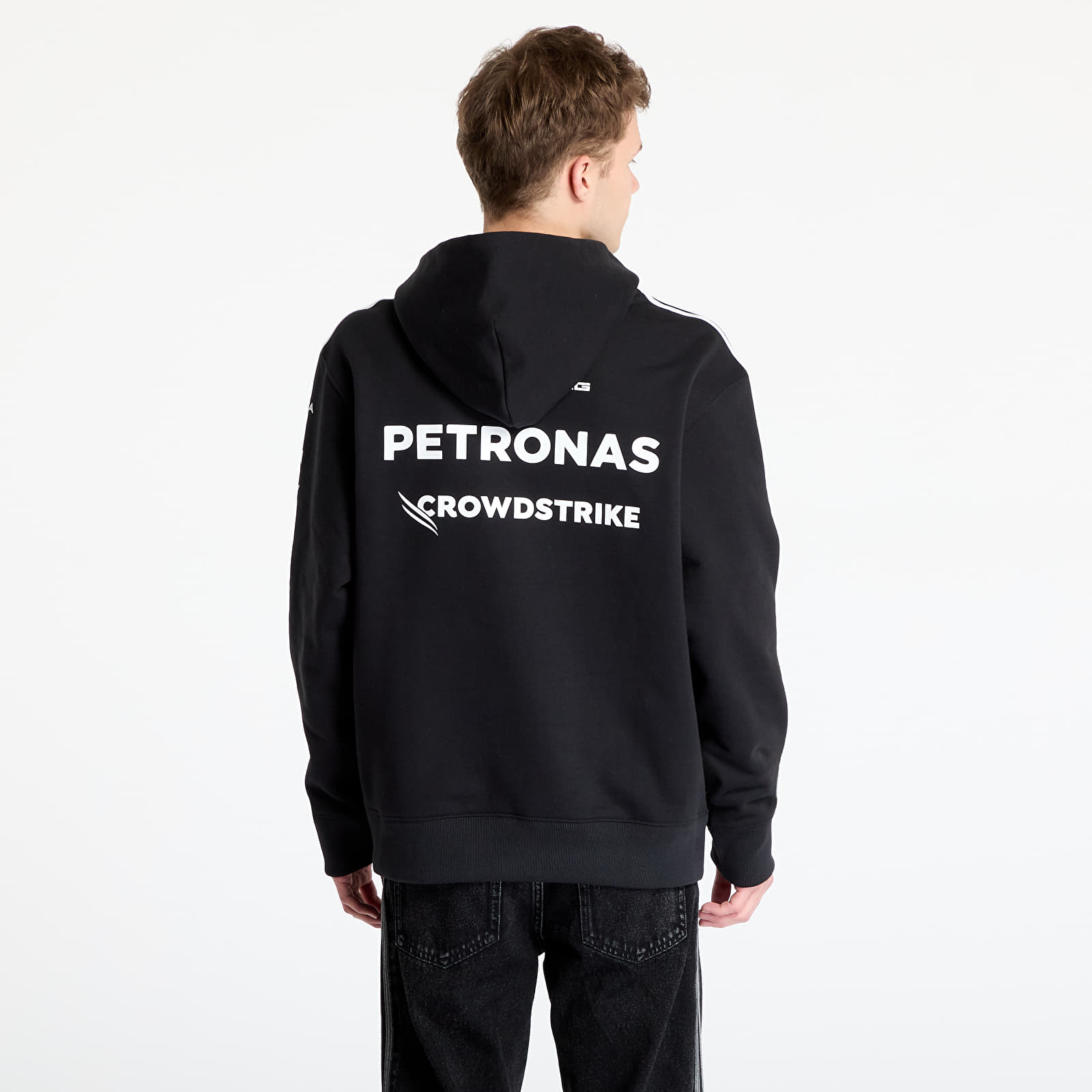 Férfi kapucnis pulcsik adidas x Mercedes Amg Petronas Formula One Team Team Hoodie Black/ Black/ White