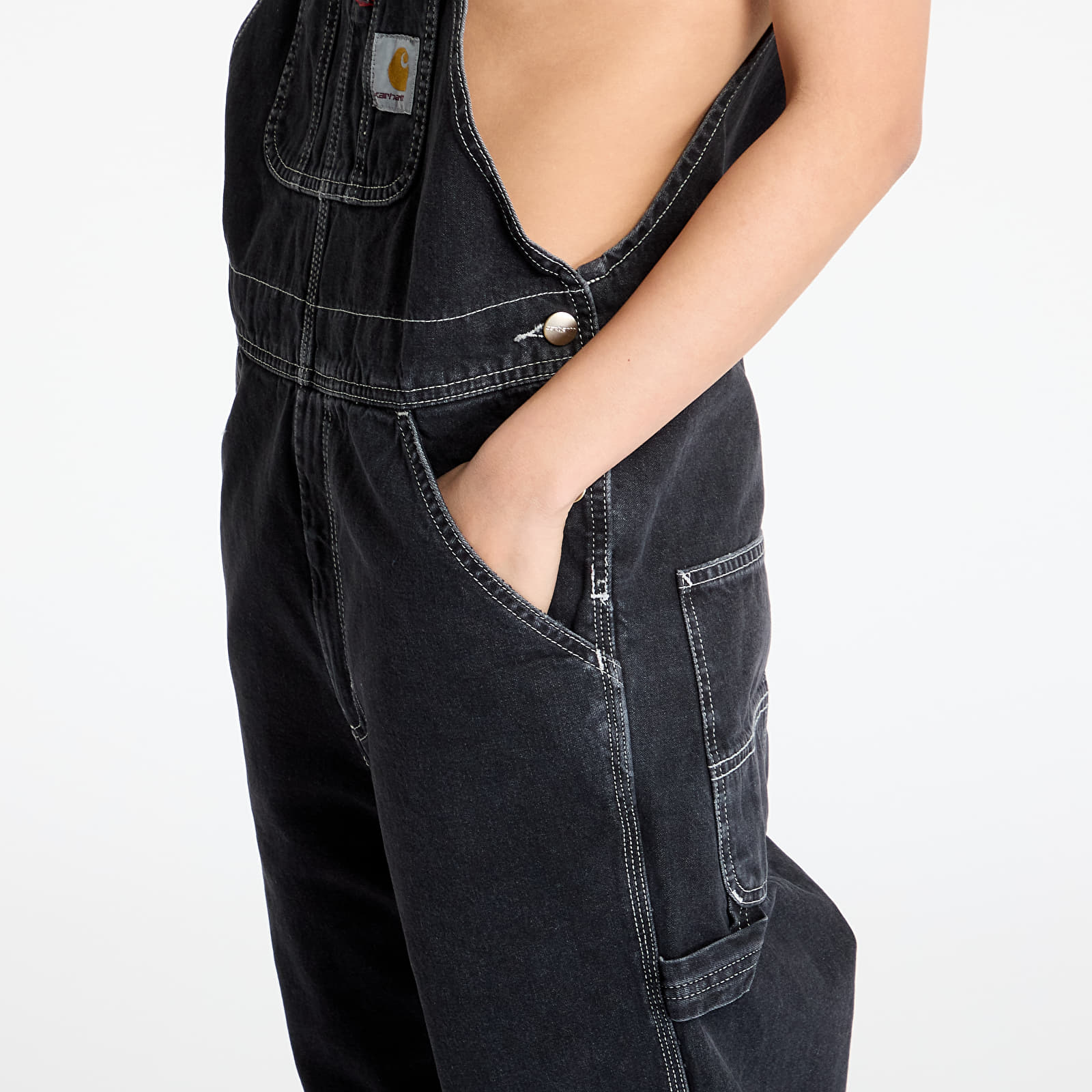 Džíny a kalhoty Carhartt WIP Bib Overall UNISEX Black Stone Washed