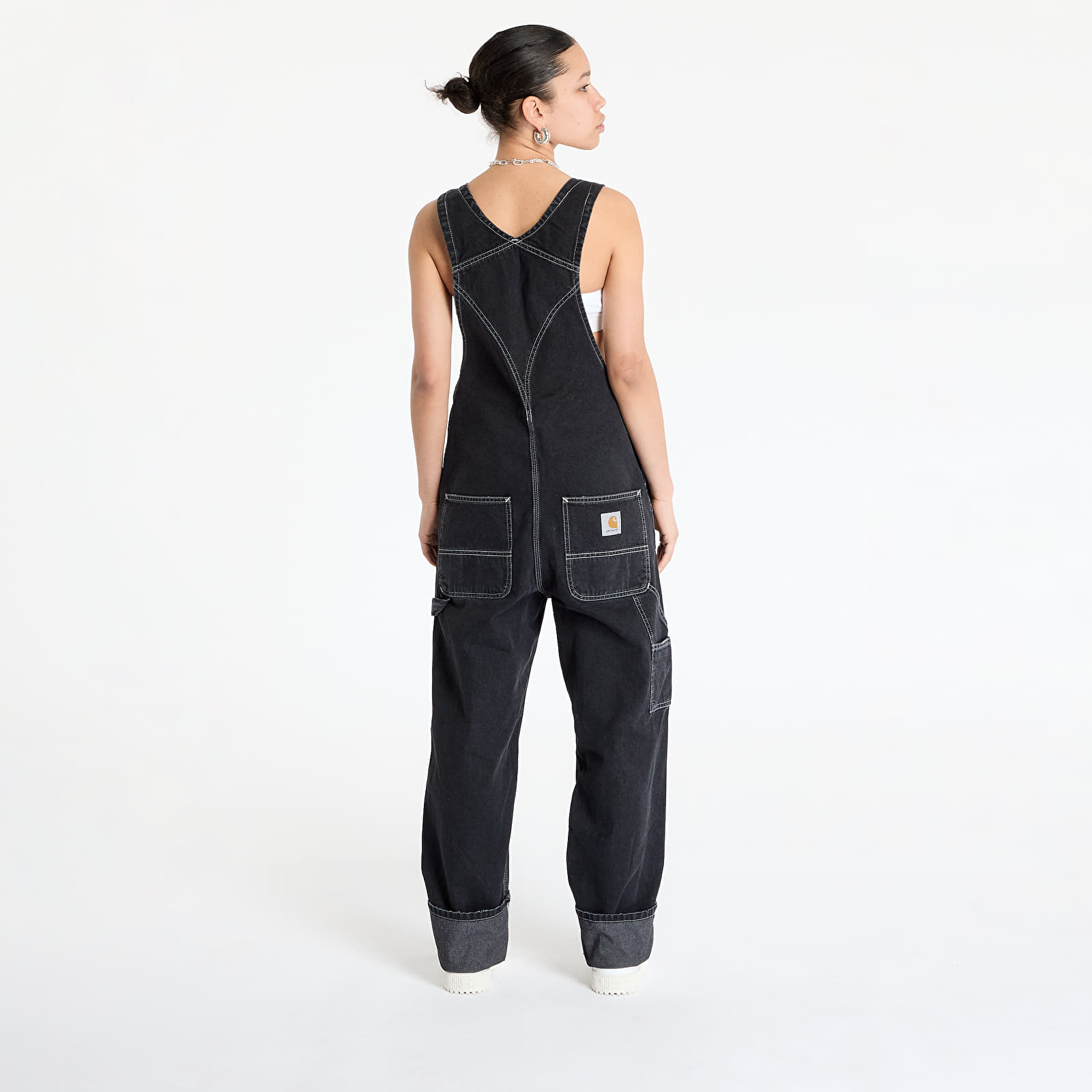 Džíny a kalhoty Carhartt WIP Bib Overall UNISEX Black Stone Washed