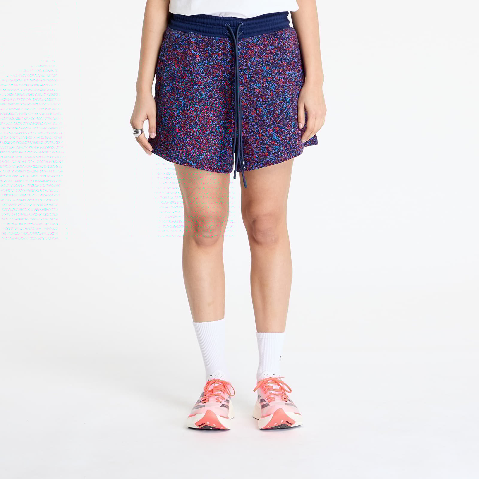 Krótkie spodenki adidas x Stella Mccartney Printed Terry Short Blue/ Team Navy Blue 2/ Active Red