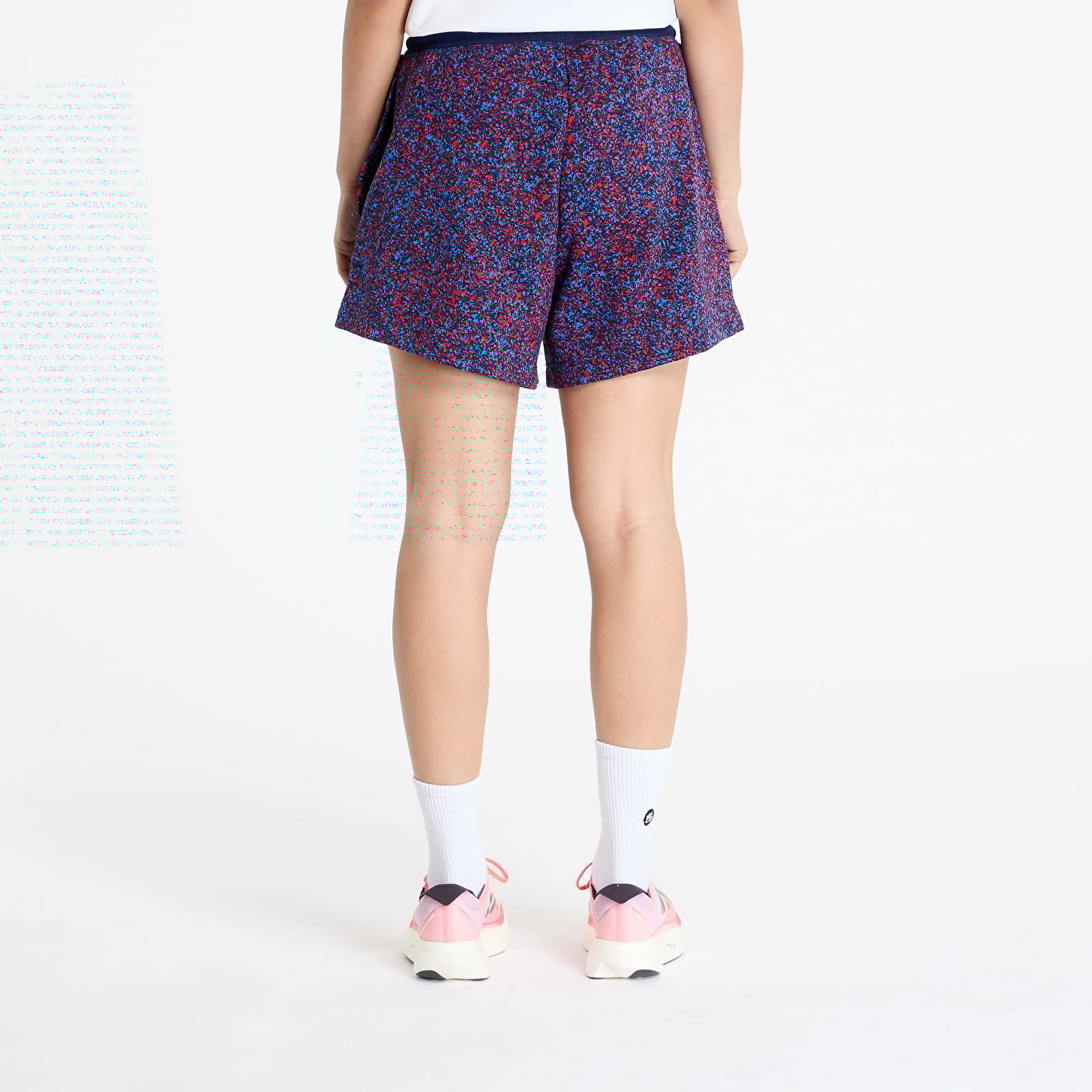 Krótkie spodenki adidas x Stella Mccartney Printed Terry Short Blue/ Team Navy Blue 2/ Active Red