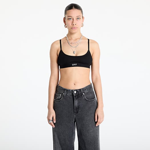 Off-White Off Rib Bralette Black/ White