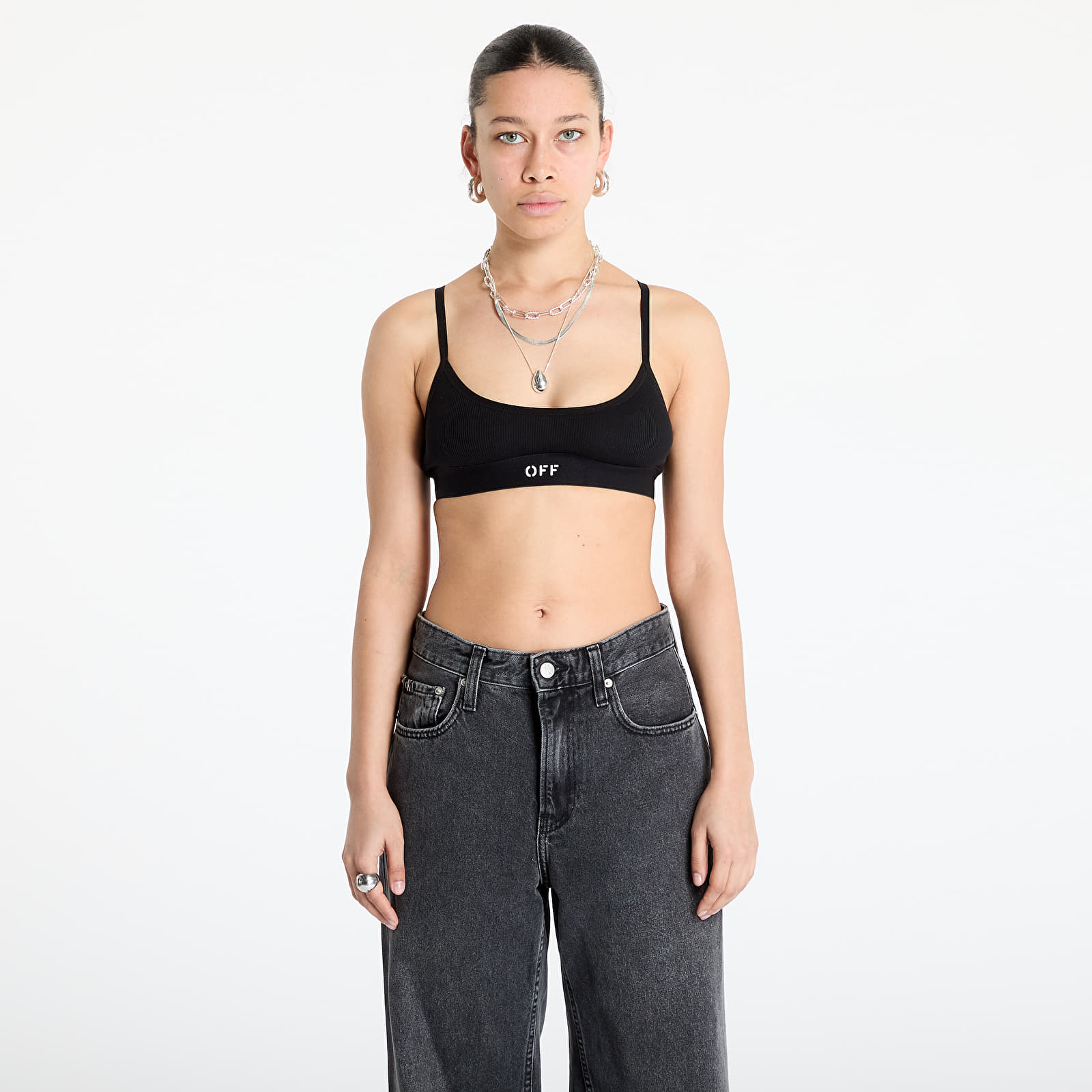 Bras Off-White Off Rib Bralette Black/ White