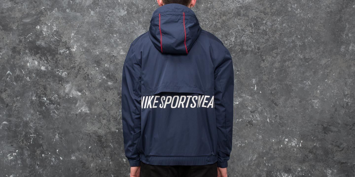 Jacken Nike Sportswear Hooded Woven Archive Jacket Blue