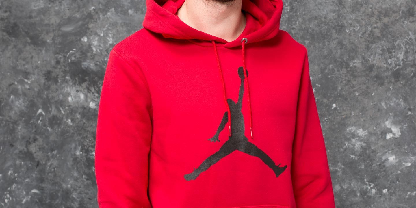 Hoodies and sweatshirts  Jordan Air Jumpman Fleece Pullover Hoodie Gym Red/ Black