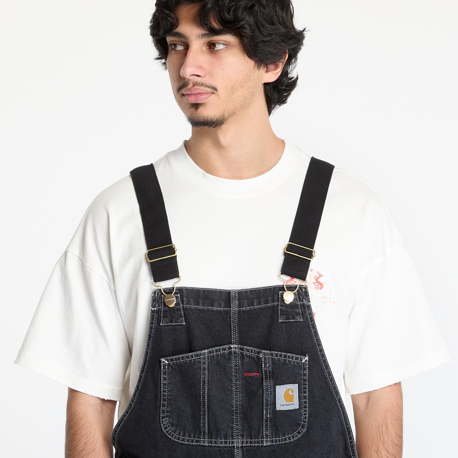 Hosen und Jeans Carhartt WIP Bib Overall UNISEX Black Stone Washed