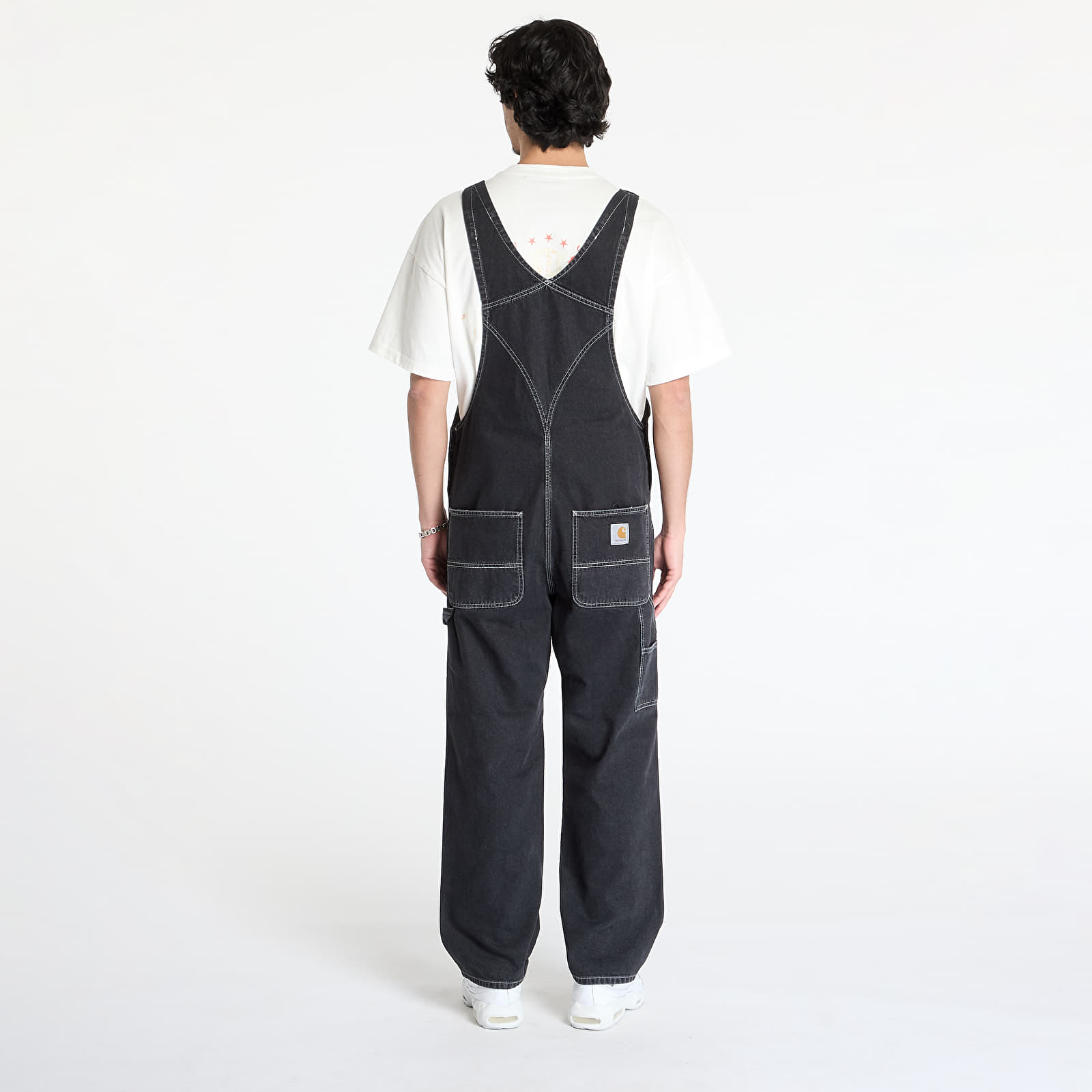 Džíny a kalhoty Carhartt WIP Bib Overall UNISEX Black Stone Washed