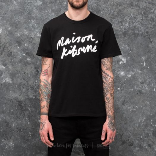 T-shirts MAISON KITSUNÉ Handwriting Tee Black | Footshop