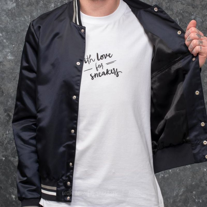 MAISON KITSUNÉ Teddy Satin Bomber Navy | Footshop