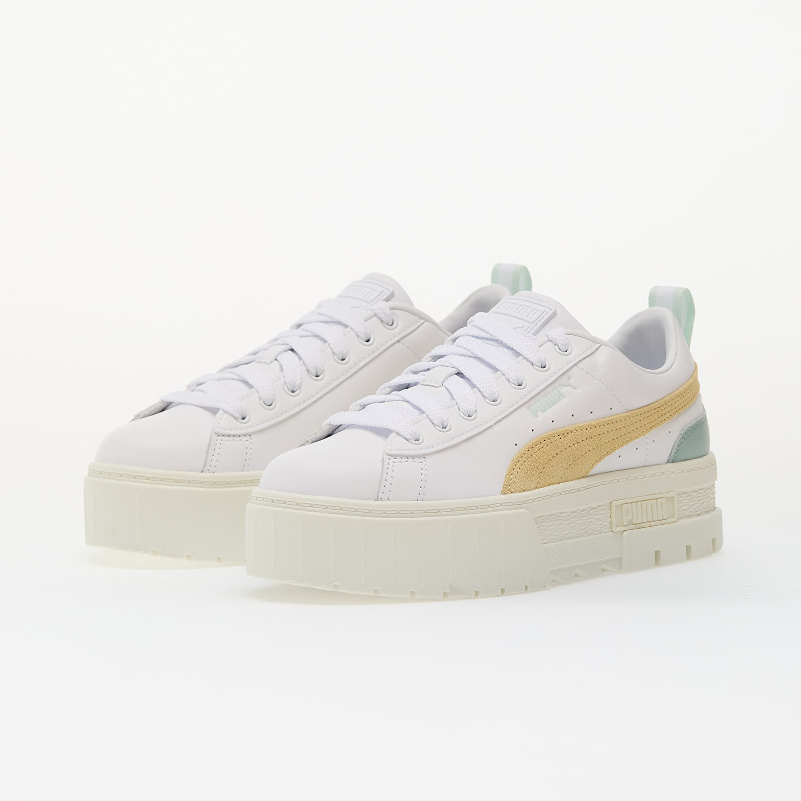 Dámské tenisky a boty Puma Mayze Lth Wn s Puma White-Modern Mint