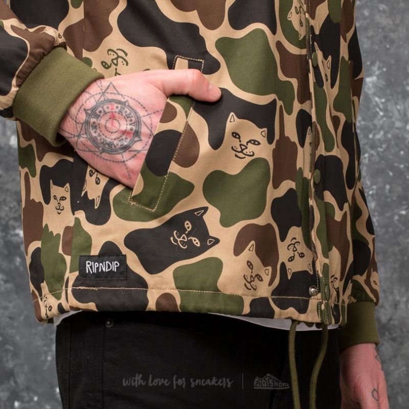 RIPNDIP Praying Hands Twill Jacket Camo | Footshop