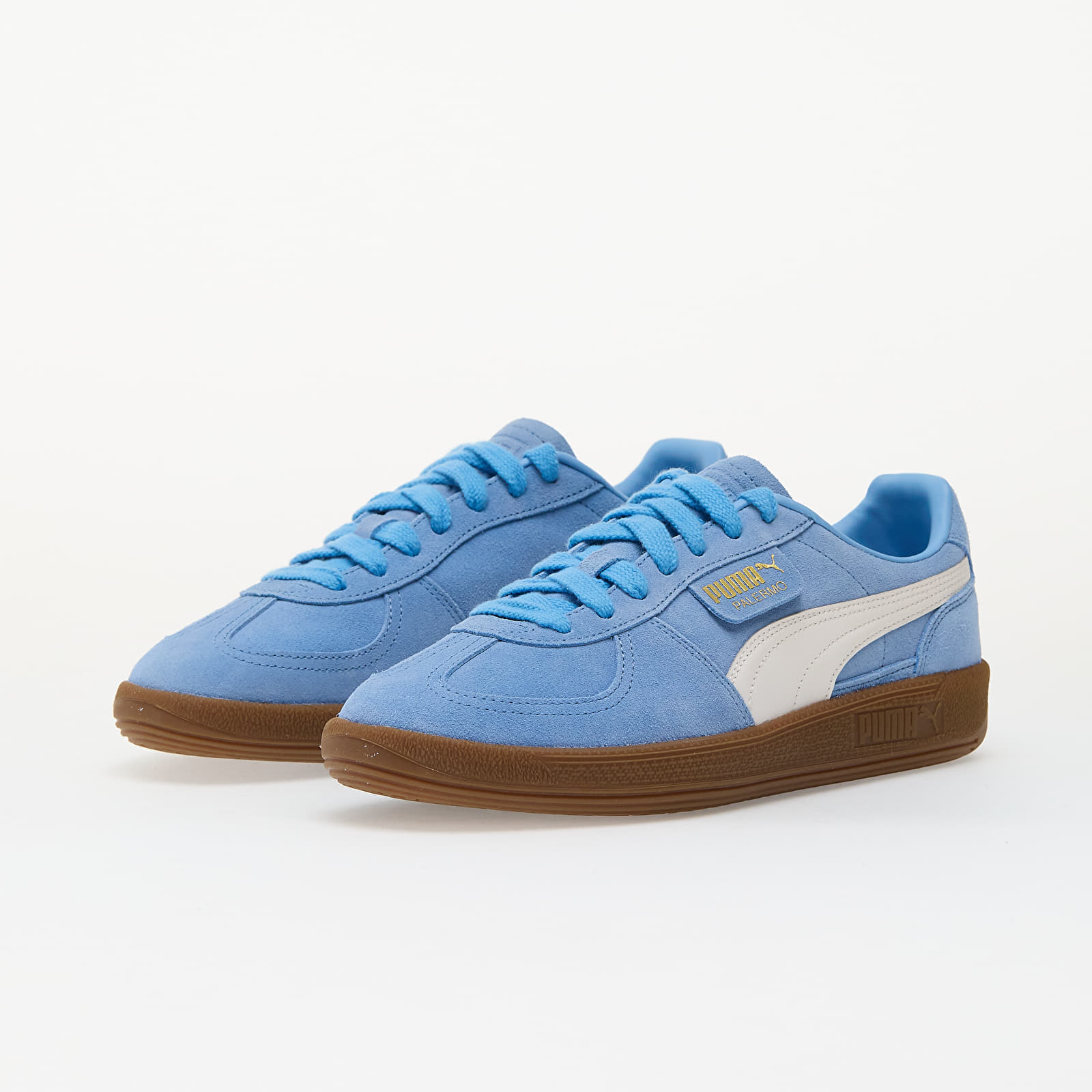 Pánské tenisky a boty Puma Palermo Team Light Blue-Puma White