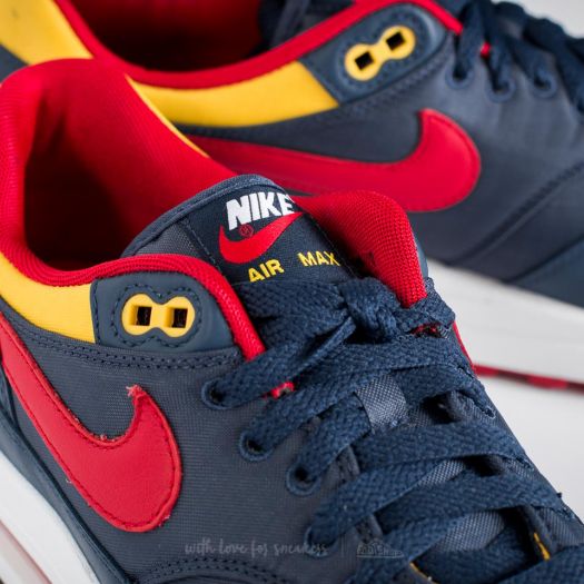 Men s shoes Nike Air Max 1 Premium Navy Gym Red Vivid Sulfur Footshop